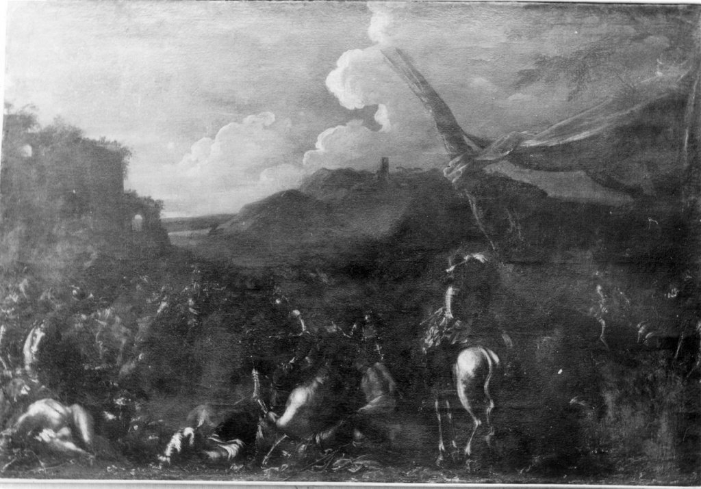 scena di battaglia (dipinto) by Rosa Salvatore (scuola) (sec. XVII)